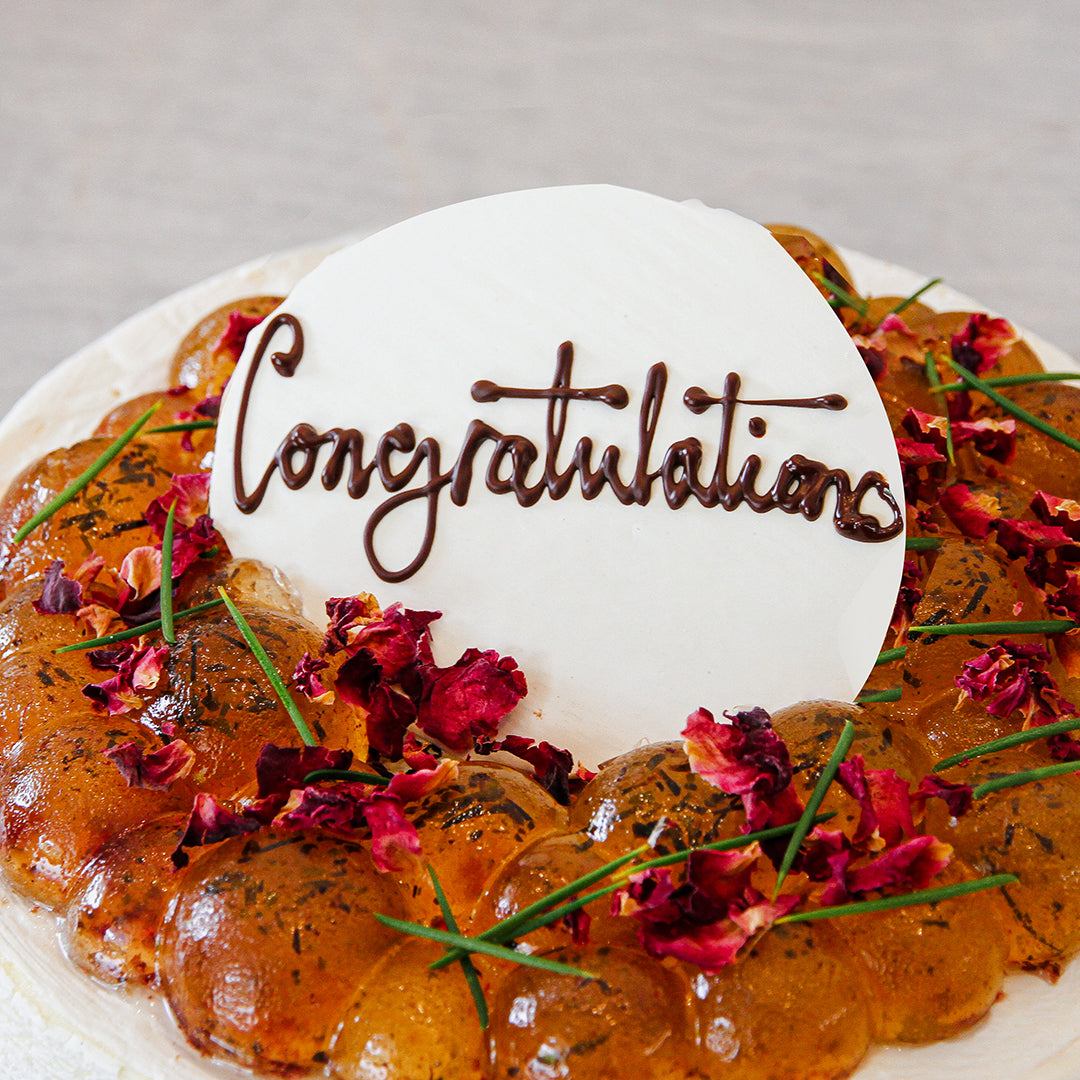 Congratulations Cake with Fruit Stock Photo - Image of delicious, blank:  44917106